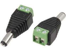 Conector Jack Macho 2.1 con tornillo